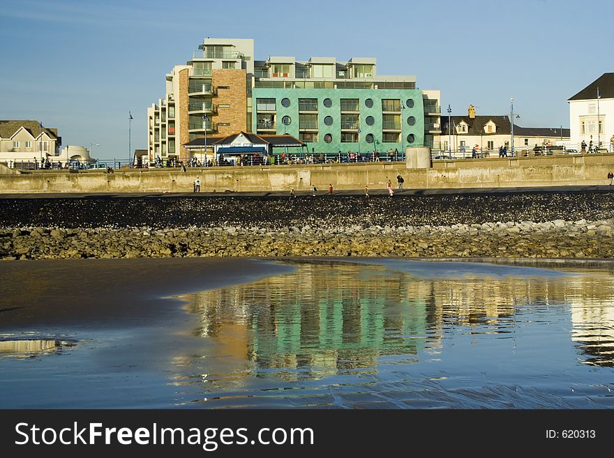 Porthcawl Seafront With Green Flats