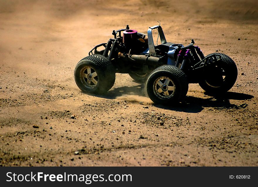 Running tiny truck. Running tiny truck