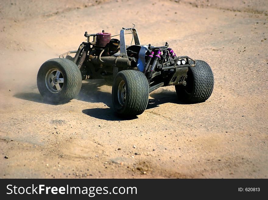 Running miniature truck. Running miniature truck