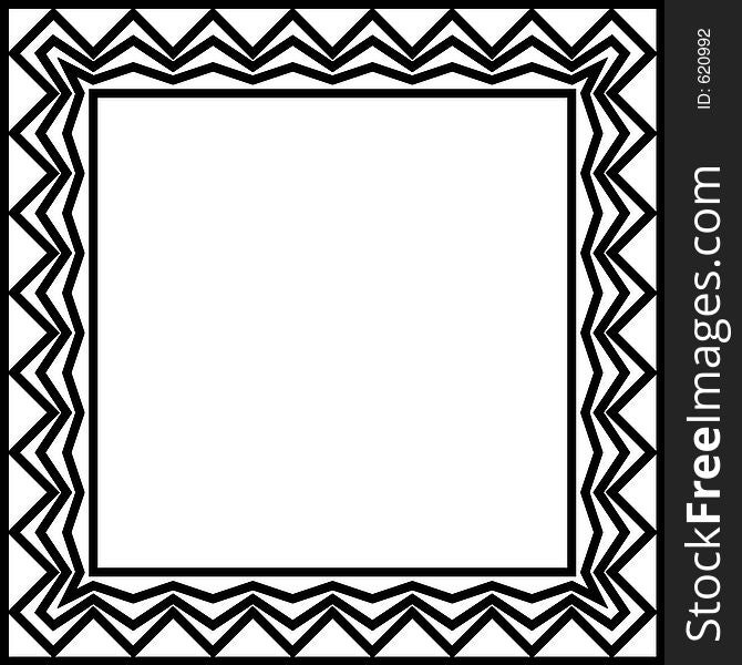 Black and white geometric border