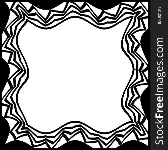 Black and white wavy border