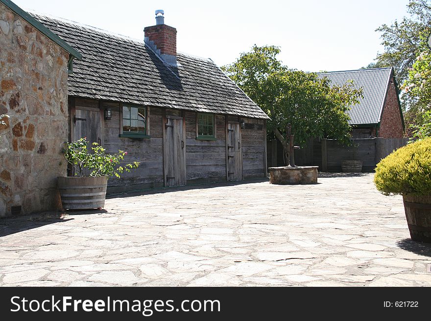 Picture taken of a 150 year old settlers house in Hahndorf South Australia, the oldest German settlement in Australia.