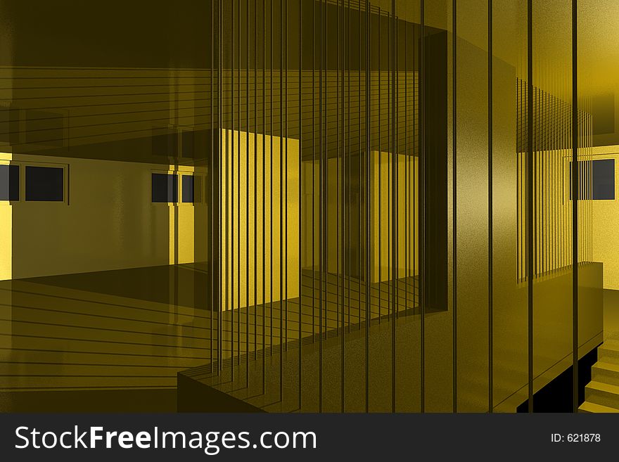 Golden room 3d model