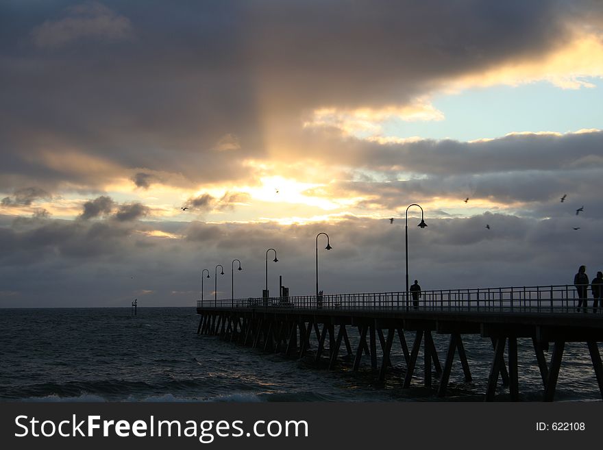 Sunset Across The Jetty