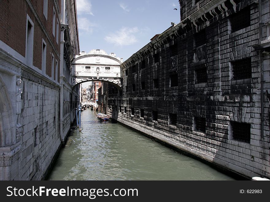 Seufzer bridge in venice, a sight in venice