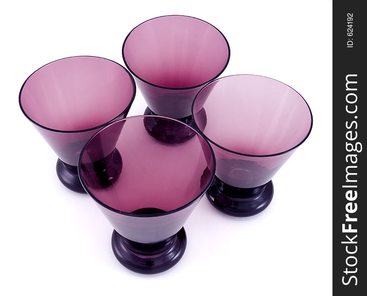 Four Amethyst Glasses