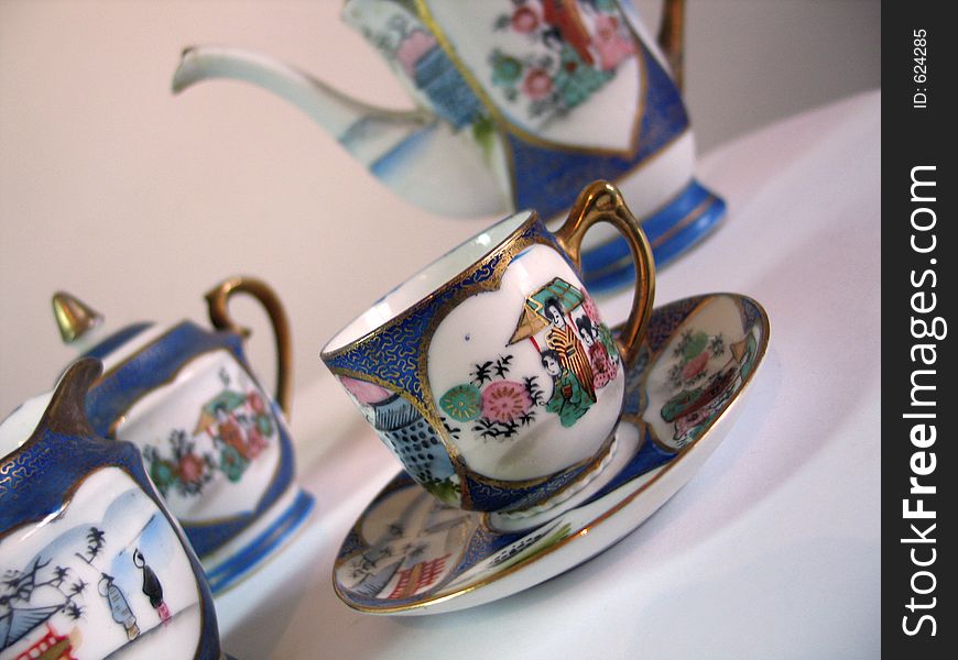 Porcelain tea set. Porcelain tea set