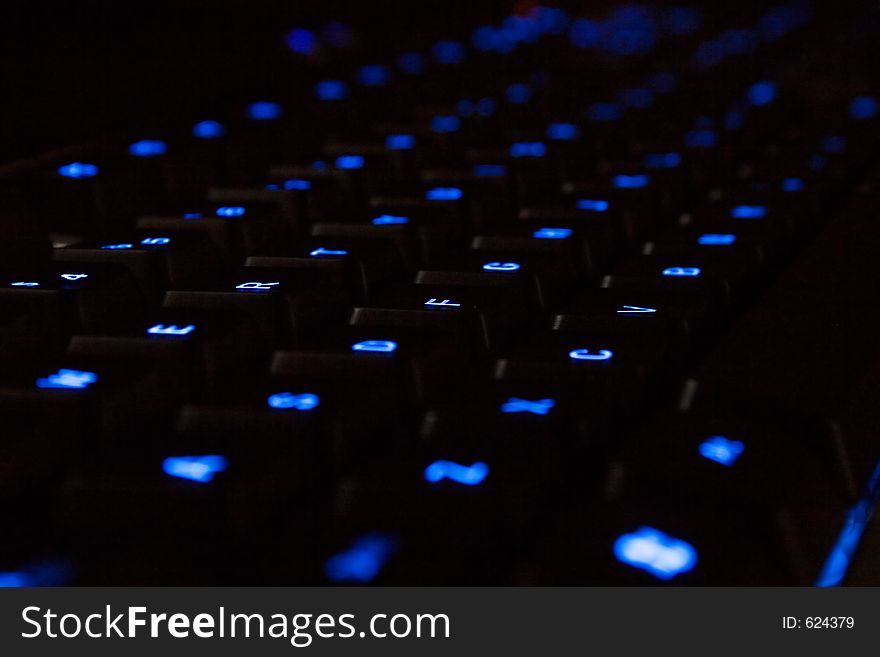 Blue neon Keyboard