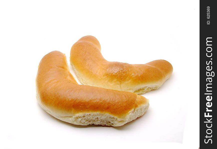 Two loafs on white background