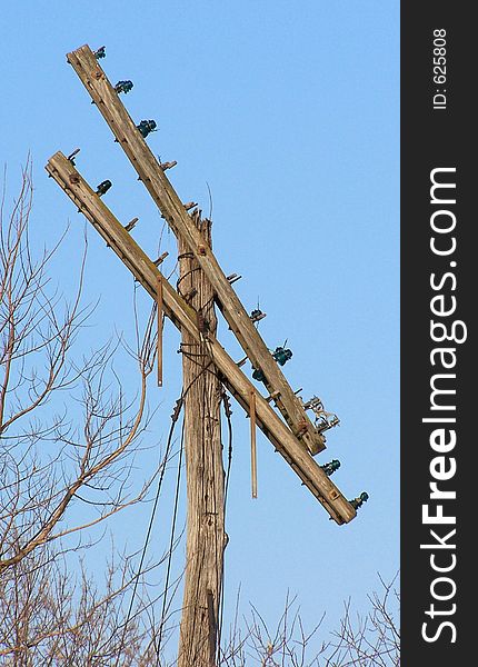 Old Railroad Telegraph Pole