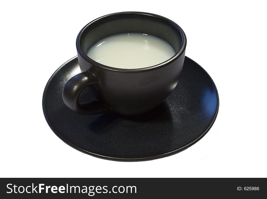 Coffee Cup Full Of Milk