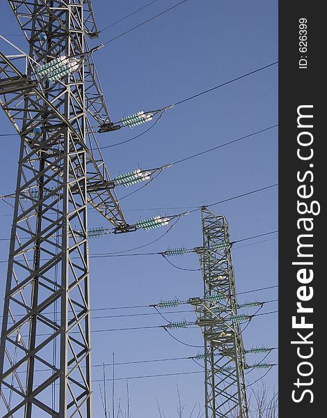 Electrical pylon. Electrical pylon