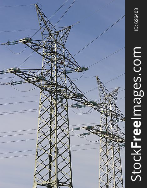 Electrical pylon. Electrical pylon