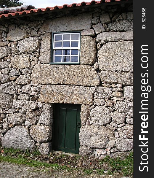 Door and windows of a mountain house. Door and windows of a mountain house