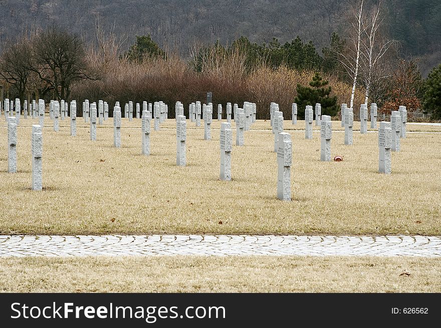 A German and Hungarian post cemetery. A German and Hungarian post cemetery.