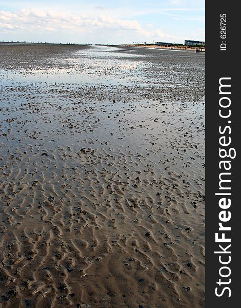 The North Sea; Beach at Cuxhaven. The North Sea; Beach at Cuxhaven