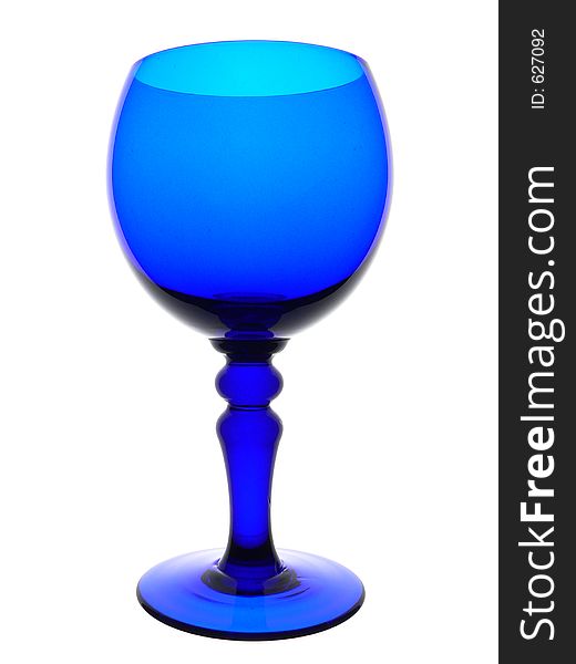 Goblet of blue glass. Goblet of blue glass