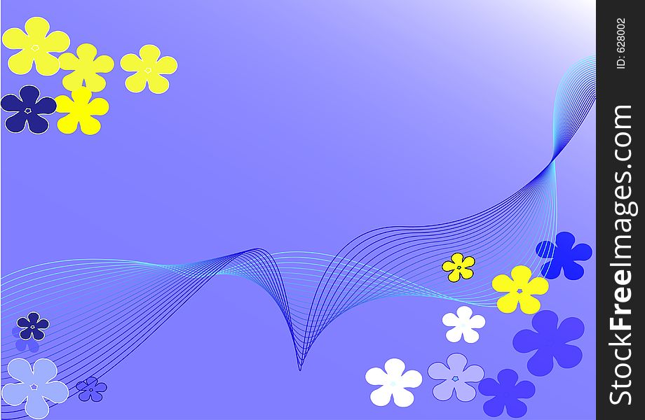 Flower-wave Background