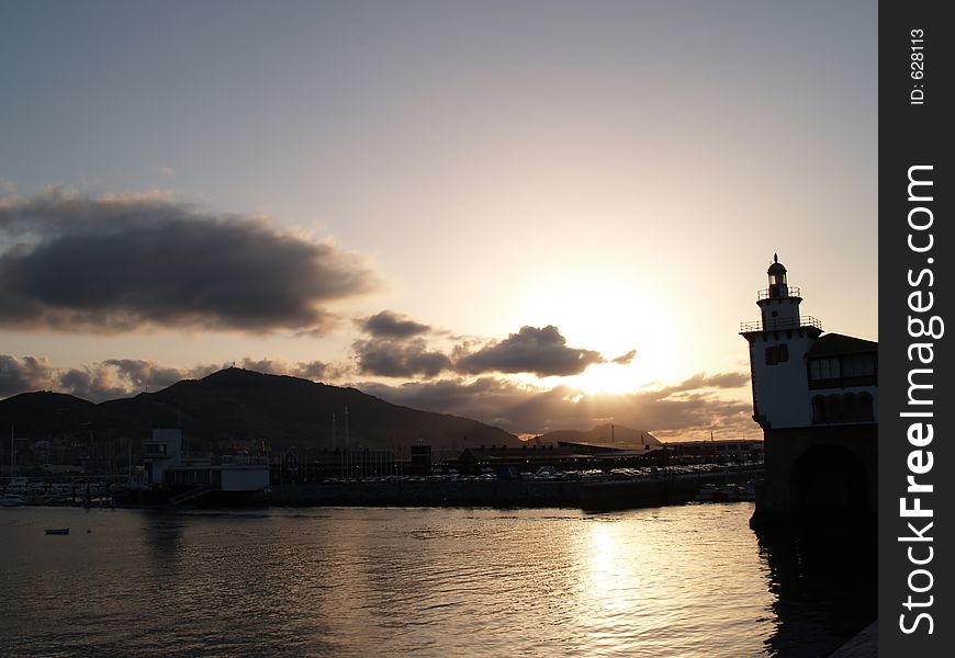 Lighthouse at sunset