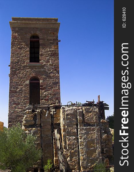 A side on view of Richman's engine house, Monnta Mines, South Australia. A side on view of Richman's engine house, Monnta Mines, South Australia.