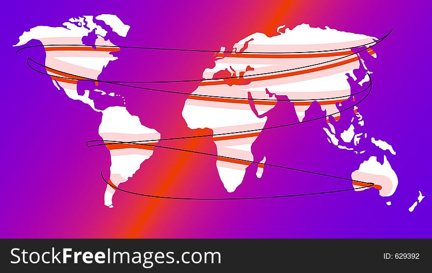 Map Or Globe World Wide Web