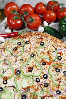 Vegetarian Pizza Stock Photography