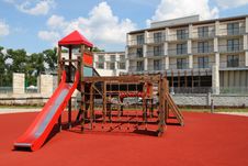 Playground In A Front Of Modern Building Stock Images Playground In A Front Of Modern Building Stock Images