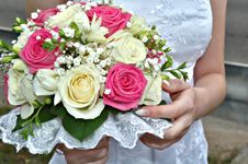 Bride Holding Bouquet Stock Photo Bride Holding Bouquet Stock Photo