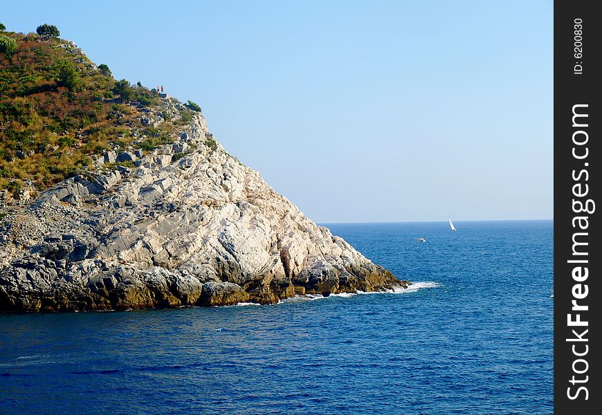 A beautiful inage of the end of the coast in Porto Venere