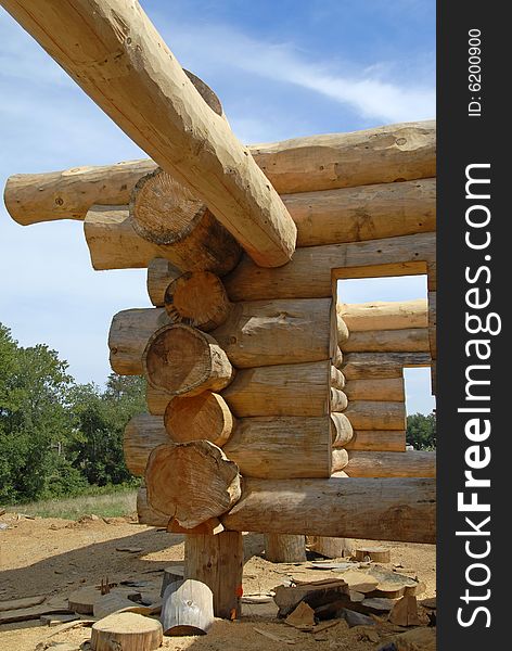 Construction of a New Log Home. Construction of a New Log Home