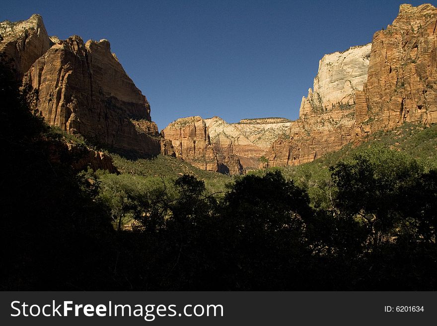 View of Kolob Canyon in Utah. View of Kolob Canyon in Utah