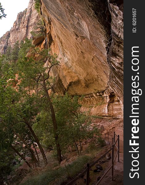 View of the Emerald Pool Trail at Zion National Park