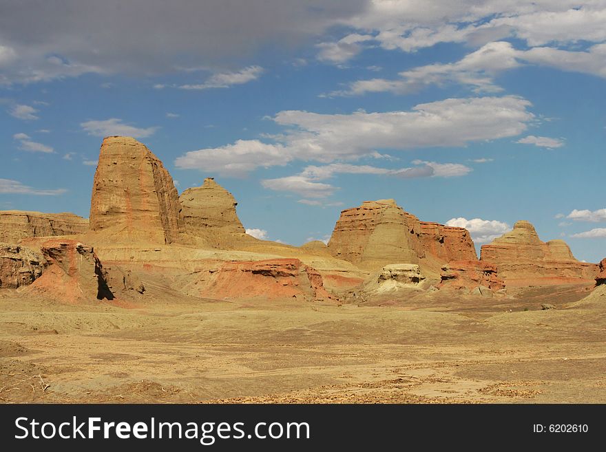 Located at the northwest of Sinkiang China, Ghost Castle is also known as Wind City, because of its landscape shaped by wind erosion. Located at the northwest of Sinkiang China, Ghost Castle is also known as Wind City, because of its landscape shaped by wind erosion.