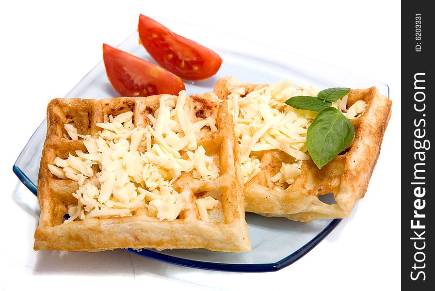 Waffle with cheese