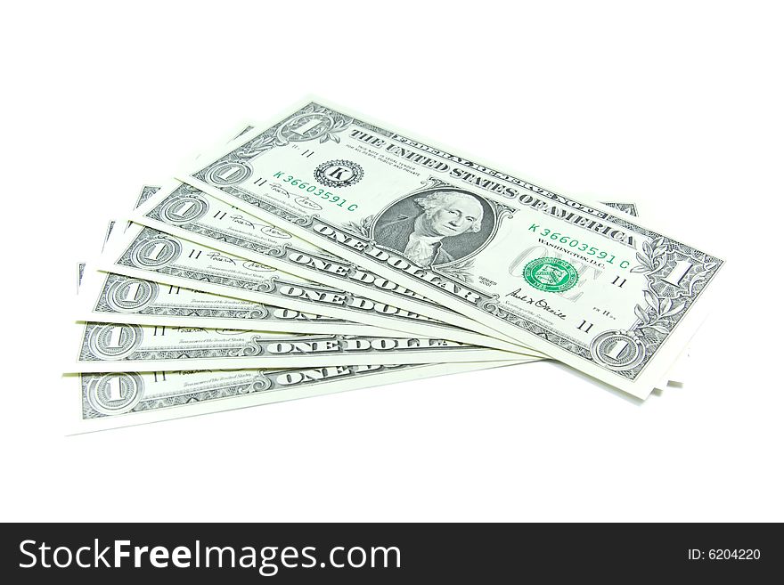 Dollar banknotes with face value 1. Dollar banknotes with face value 1