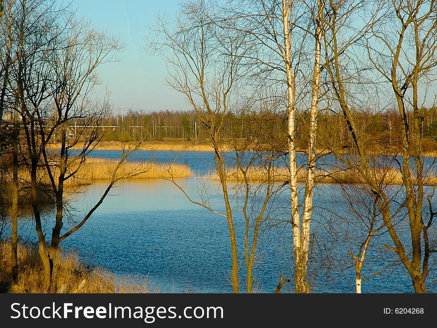 Lake In A Sun Day