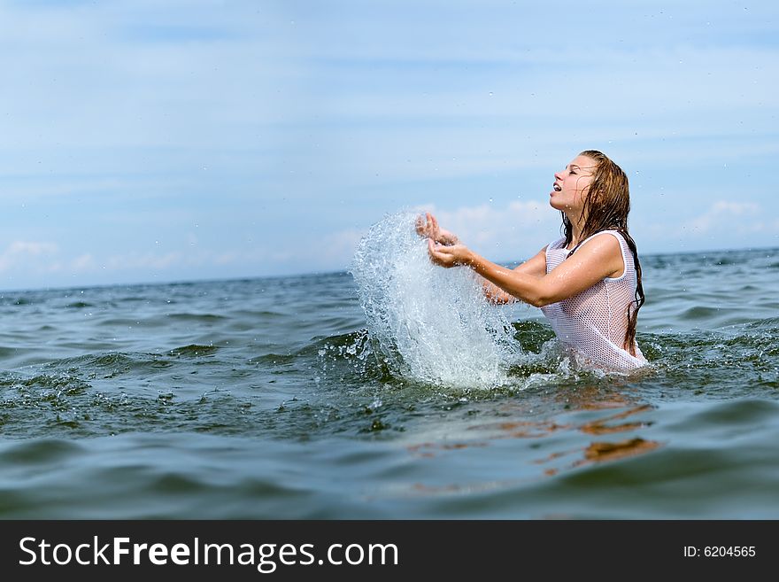 Beautiful Girl Swimming