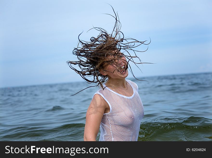 Beautiful Girl Swimming