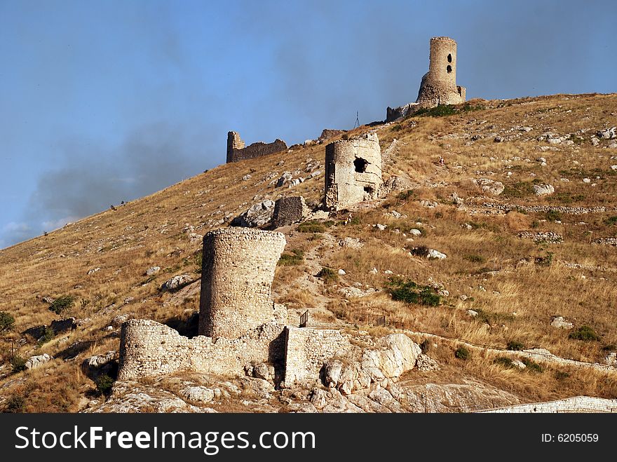 Ruins of medieval Genua fortress. Ruins of medieval Genua fortress