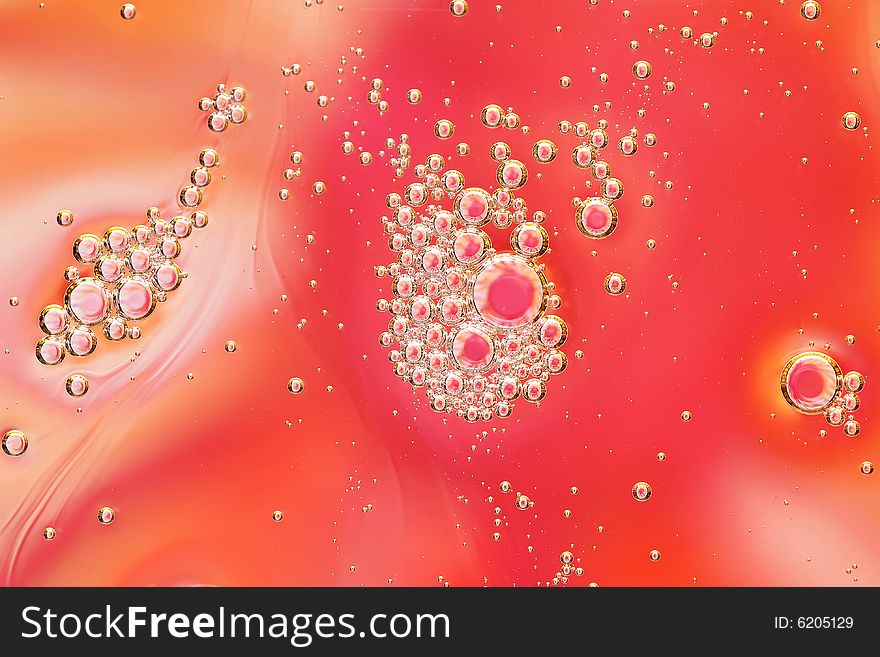 Coloured drops and bubbles, background