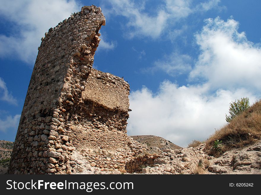 Ruins of medieval Genua fortress. Ruins of medieval Genua fortress