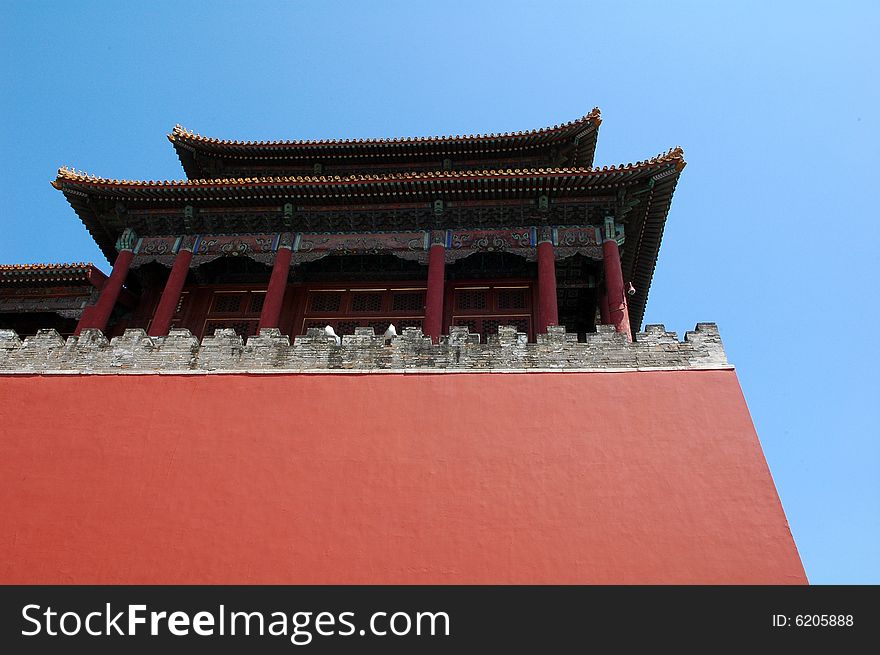 A palace in the Forbidden City in Beijing, China. It was the residence of the emperors of China.