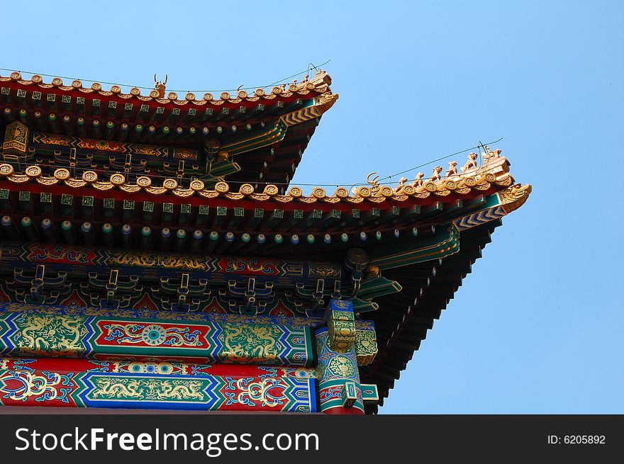 A palace in the Forbidden City in Beijing, China.