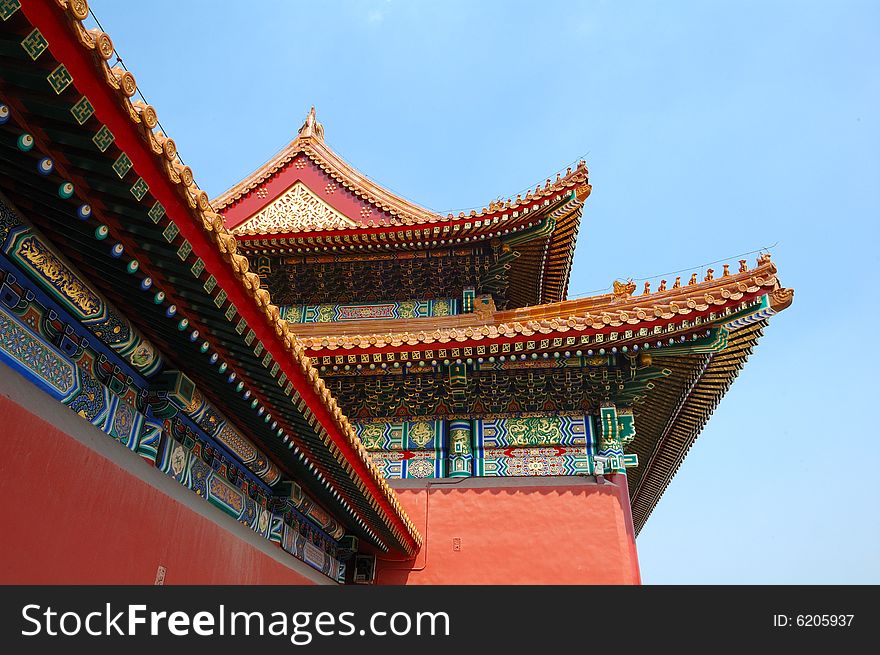 A palace in the Forbidden City in Beijing, China.