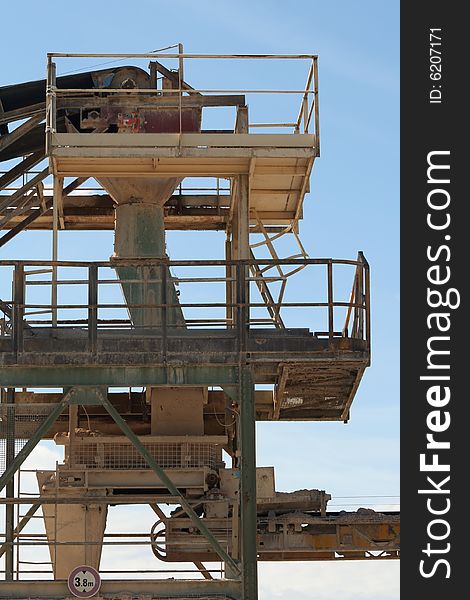 Machinery in a French sand quarry. Machinery in a French sand quarry.