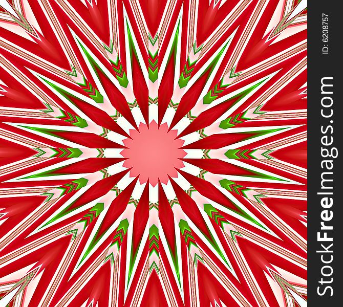 Colorful biright christmas star mandala background