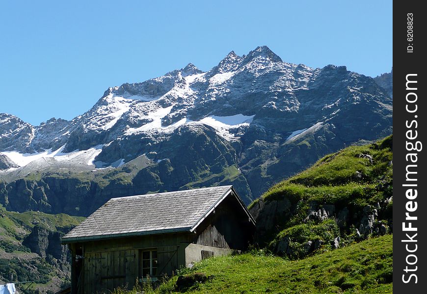 Mountain view in Switzerland at canton Uri. Mountain view in Switzerland at canton Uri