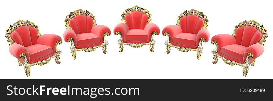Image of armchairs. White background. Image of armchairs. White background.