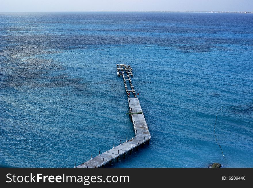 Sea with pier