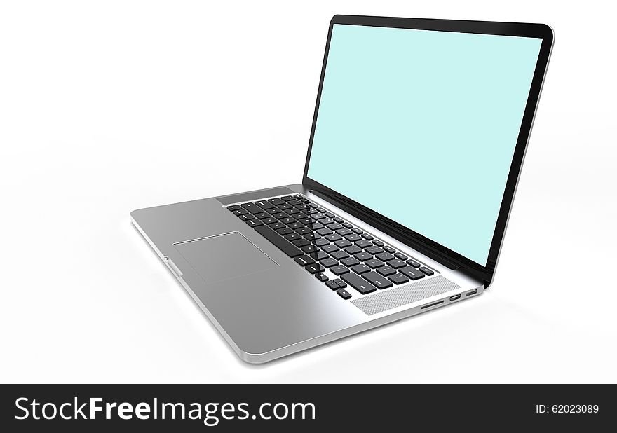 Laptop computer on white background. Laptop computer on white background